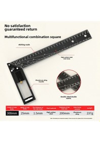 Resim Maiyame Ahşap İşçiliği İçin 90-45 Derece Hassas Açı Çizici, Endüstriyel Kalite, Konumlandırma Ve Kesim İçin 30cm Delikli Köşe Cetveli 