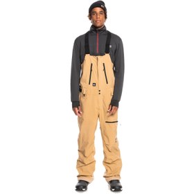 Resim Quiksilver Altostratus Stret Gore-tex Bib Erkek Bej Snowboard Pantolonu 
