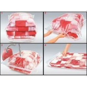 Resim 4 Adet Büyük Boy 80 CM x 100 CM Vakumlu Poşet Vakumlu Hurç Vakuml Şefaf 