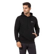 Resim JACK WOLFSKIN ERKEK SWEATSHIRT Tommy Hoody Siyah Kapüşonlu 