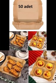 Resim CİYU TİCARET Fritöz Pişirme Kağıdı Airfryer Pişirme Kağıdı Sıcak Hava Fritözü Gıda Uyumlu Pişirme Kağıdı 