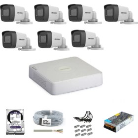 Resim Hikvision Haıkon 7 Kameralı Güvenlik Kamera Hazır Set 1tb 7/24 Hdd-1tb Kayıt Kapasiteli Sistem 