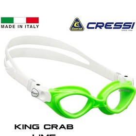 Resim Parumarin Cressi King Crab 7-15 Yaş Lime Yüzücü Gözlüğü 