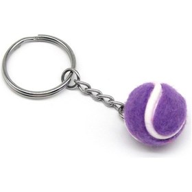 Resim Shineyee Mor 2cm Kucuk Tenis Topu Anahtarlik - Tenis Severlere Hediye - Felt Malzeme Mor 