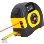 Resim Doğrudan Şarjlı Lityum Pil ile Yüksek Hassasiyetli Kızılötesi Lazer Mesafe Ölçer ve Çelik Mezura 