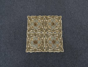 Resim Otantik El İşi Kum Boncuklu İnce Masa Sehpa Fiskos Örtüsü 5969 