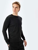 Resim Bisiklet Yaka Uzun Kollu Basic Triko Kazak 