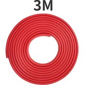 Resim 2/3/5 M Araba Kapı Anti Çarpışma Şerit Çelik Disk Tampon Trim Kenar Çizik 3m-red Diğer 