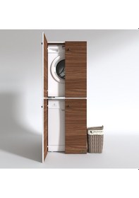 Resim Kenzlife Çamaşır-Bulaşık Makinesi Dolabı Kapaklı Roksana Cvz 180*70*60 Banyo Çift Katlı Arkalıksız Çok Renkli 