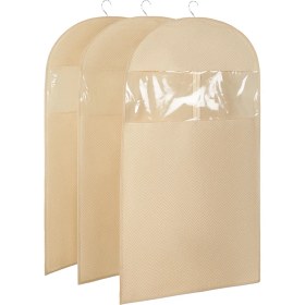 Resim Tekno Trust Bej 3 Adet Bej Balıksırtı Elbise Kılıfı Takım Elbise Kılıfı Kıyafet Taşıma Kılıfı Gamboç 60X100 Kum 
