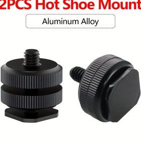 Resim 2 adet Alüminyum Alaşımlı 1/4 Hot Shoe Montaj Tutucu DSLR Kameralar için, Tripod Metal Adaptörü Hero 13 12 11 10 9 8 7 6 5 4 3 Aksiyon Kamerası, DJI OSMO Action 5 PRO 4 3 2 Kameralar için 1/4 Vida 