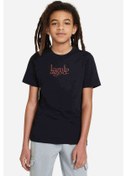 Resim Lamb Of God Baskılı Unisex Çocuk Siyah T-Shirt (528301016) 