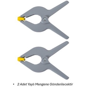 Resim 2'li Yaylı Mandal Tipi Büyük Plastik Marangoz Hobi İşkencesi Kıskaç Mandal İşkence 22.5 Cm 