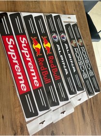 Resim KARA AUTO Porshce Karbon Kapı Eşik Folyosu 4 Adet 