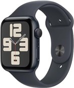 Resim robotrend Apple Watch Se (2. Nesil) Gps 44 Mm Gece Yarısı Kasa Akıllı Saat Ve Gece Yarısı Spor Kordon - S/M. 