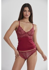 Resim Pierre Cardin 315 Kadın İp Askılı Atlet Külot Takım-bordo Bordo 