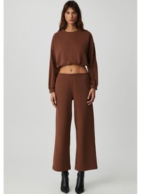 Resim Grimelange Dewanna Kadın Uzun Kollu Crop Acı Kahve Eşofman Takımı 