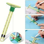 Resim SHAWNICE 5'i 1 Arada Çok İşlevli Kayar Ölçü Cetveli, Patchwork, Kapitone, Örgü, El Sanatları İçin Dikiş Ölçüm Aracı, Plastik, Montaj Gerektirmez, Şarj Edilemez, Pil Gerekmez 