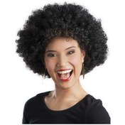 Resim Parti Aksesuar Siyah Renk Kıvırcık Afro Bonus Peruk Parti Peruğu 001 