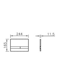 Resim VitrA Select 740-1101 Çift Kademeli Kumanda Paneli. Siyah Cam Kr 
