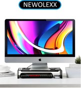 Resim NEWOLEXX Çok Amaçlı Monitör Laptop Notebook Yazıcı Standı Yükseltici Altlık-siyah-metal 