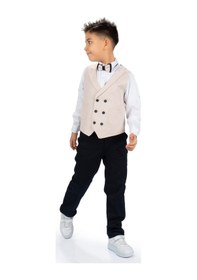 Resim Mnk Baby & Kids Spor Yelek Erkek Çocuk Takım Krem 