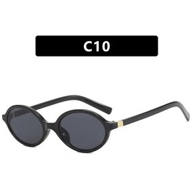 Resim Glazzy Vintage Oval Güneş Gözlüğü - Anti Mavi Işık, Retro Moda, Kadın/erkek Leopar Desenblack51gri Gri 