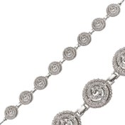 Resim Bracelet femme en argent et pierre blanche 
