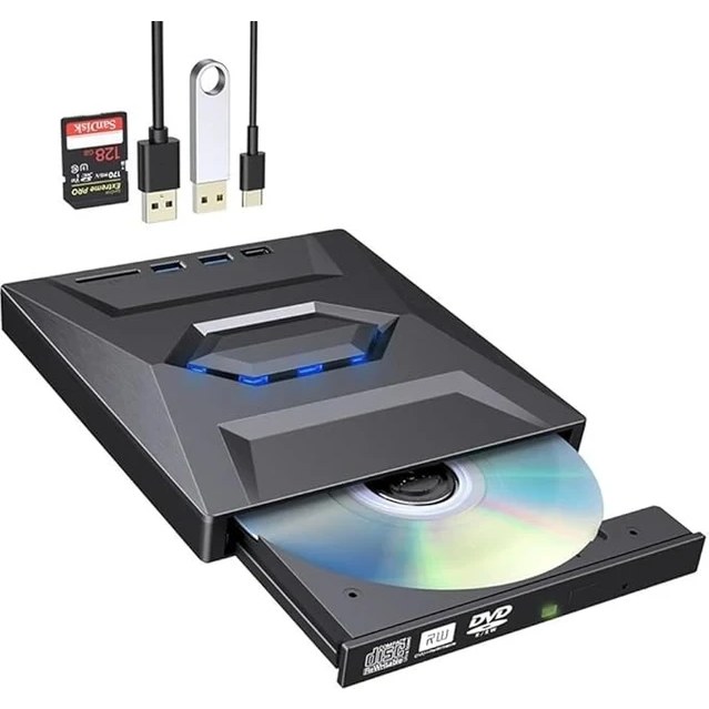 Misda Store 5in1 Harici USB 3.0 ve Type-C Dvd-Rom Dvd-Rw Optik Sürücü ...