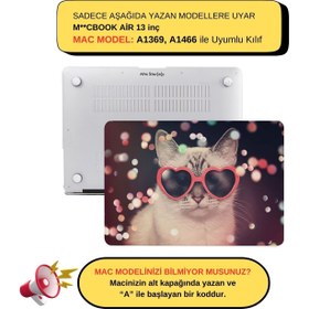 Resim Macbook Air Kılıf 13 inç Cat01NL (Eski USB'li Model 2010-2017) A1369 A1466 ile Uyumlu 