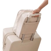 Resim 2-in-1 Seyahat Ayakkabı Saklama Çantası - Asılı Düzenleyici Kutu, Büyük Kapasite, Çok Fonksiyonlu, Makinede Yıkanabilir, Alan Tasarrufu Sağlayan Bagaj Çeşitli Renklerde (Beyaz, Siyah, Pembe, Mavi, Gri) - Dayanıklı Polyester Ayakkabı ve Aksesuarlar İçin Çoklu Bölümler, Seyahat İçin Bagaj 