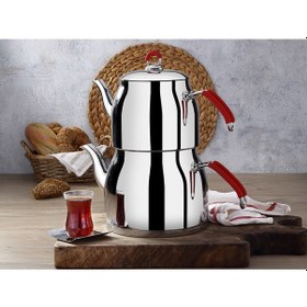 Resim Viola Kanuni Çaydanlık Silikon Telkulp Paslanmaz Çelik Çaydanlık 