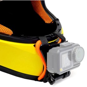 Resim Knmaster Gopro Uyumlu Kask Çene Bağlantı Kayışı Turuncu 