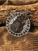 Resim THORSTORE Nordic Raven Patch/Peç/Arma (9,5 x 8,1cm) 