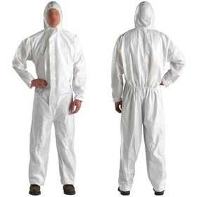 Resim Lamine Kaplı Tek Kullanımlık Kimyasal Koruyucu Tulum 55 GR- XL 