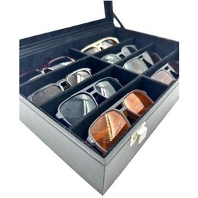 Resim Richbox 8'li Gözlük Kutusu Siyah 