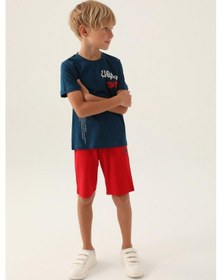 Resim U.s. Polo Assn. 1751 Lisanslı Clothing Lacivert Erkek Çocuk Bermuda Pijama Takım 001 