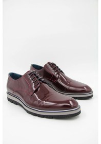 Resim Luciano Bellini E606 Erkek Rugan Ayakkabı - Bordo-bordo 