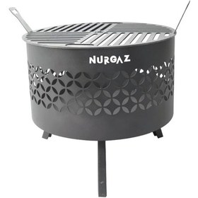 Resim Orman Şöminesi Yıldız Izgaralı 