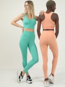 Resim Grenj Fashion Yeşil Extra Yüksek Bel Toparlayıcı Tayt 
