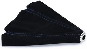 Resim Feegow for 1 Adet Süet Deri Vites Topuzu Çizme Kılıfı, 26 * 2,5 cm Boyut Araba Vites Yaka, Kolay Kurulum, Evrensel Donanım (Mavi) 