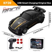 Resim Mini 4WD Uzaktan Kumandalı Araba Modeli, Masaüstü Drift Arabası, Dört Tekerlekten Çekişli Yarış Aracı, 1:64 Ölçekli, 2.4GHz Tam Kontrollü Ön ve Arka Aydınlatmalı Farlar ile Yol Engelleme Araçları 
