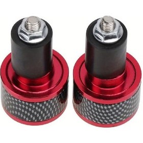 Resim Boatshop1 7/8 Alüminyum Motosiklet Gidon Uç Kapakları Kırmızı Kolay Kurulum Dayanıklı Tutacaklar Honda Yamaha Suzuki Kawasaki Altın Siyah Gümüş 