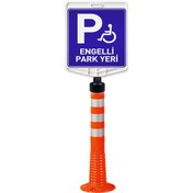 Resim Hayat Trafik Engelli Park Yeri Uyarı Levhalı Delinatör Seti 