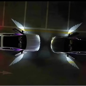 Resim kingstargm Kablosuz HD Lazer Araba Kapı Projektörü 