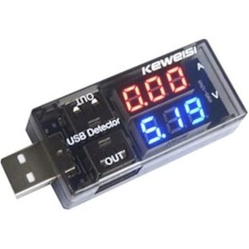Resim Usb Dijital Voltmetre/Ampermetre 3V-7.5V 