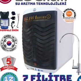 Resim light gastro Lg Chem Pompalı Beyaz-siyah Renk 12 Litre 14 Aşama 7 Filitre Ters Ozmoz Özellikli Su Arıtma Cihazı 