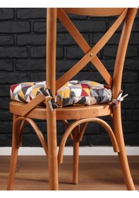 Resim Altınpamuk Altınpamuk Lüx Pofidik Üçgen Hardal Sandalye Minderi Özel Lüx Dik 