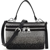 Resim Women's Black Stone Long Strap Mini Evening Bag Derimod