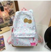 Resim Oldfriend Sanrio Hello Kitty Kız Sırt Çantası: Light Blue, Çok Cepli, Ayarlanabilir Askılar Açık Mavi 